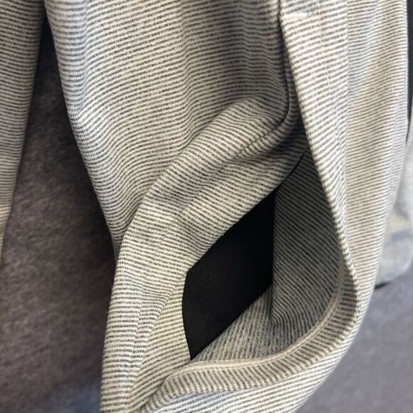 Msx By MICHAEL STRAHAN Jacket Men's Large Light Gray Pinstriped Full Zip Hooded - Picture 8 of 13